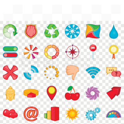 卡通風格電腦動畫設計中計算機圖表圖標集的應用